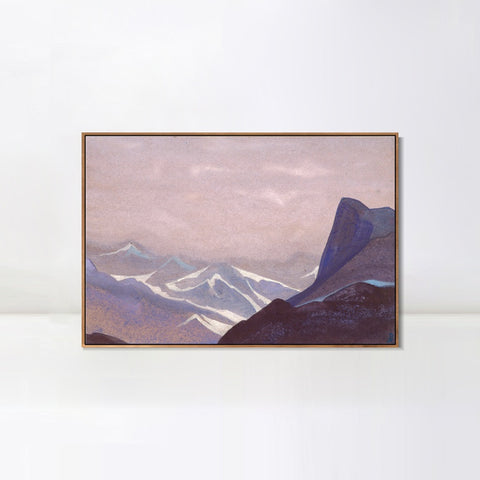 INVIN ART Framed Canvas Giclee Print Pass Suget, 1936 by Nicholas Roerich Wall Art Living Room Home Office Decorations