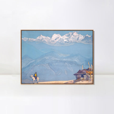 INVIN ART Framed Canvas Giclee Print Remember, 1924 by Nicholas Roerich Wall Art Living Room Home Office Decorations