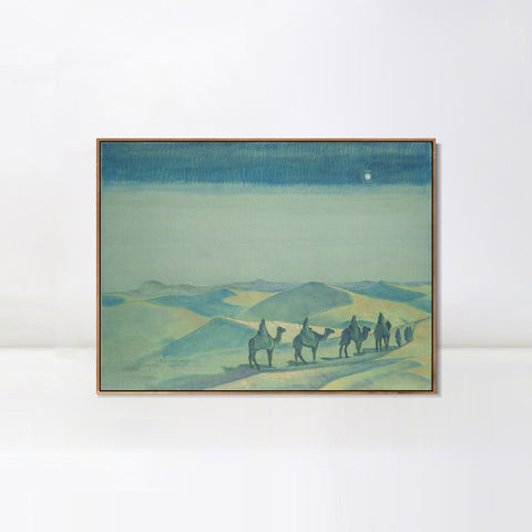 INVIN ART Framed Canvas Giclee Print Star of Mother of the World, 1924 by Nicholas Roerich Wall Art Living Room Home Office Decorations