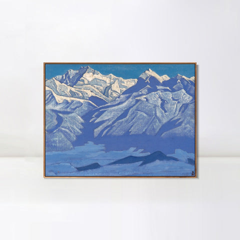 INVIN ART Framed Canvas Giclee Print All Ridge, 1924 by Nicholas Roerich Wall Art Living Room Home Office Decorations