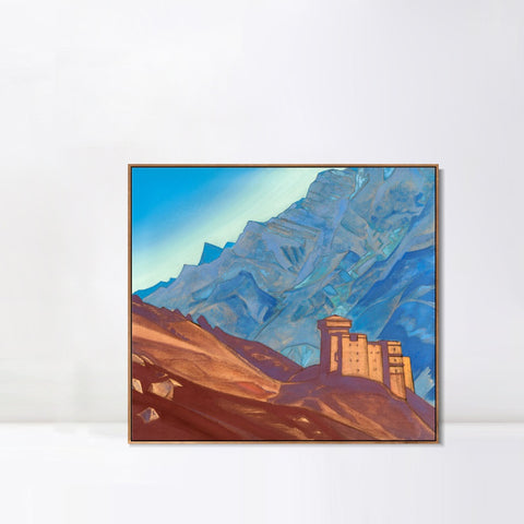 INVIN ART Framed Canvas Giclee Print Gundla, 1931 by Nicholas Roerich Wall Art Living Room Home Office Decorations
