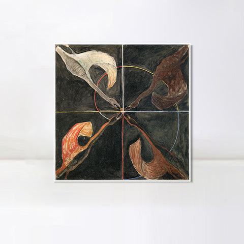 INVIN ART Framed Canvas Giclee Print Series#05 by Hilma Af Klint Wall Art Living Room Home Office Decorations