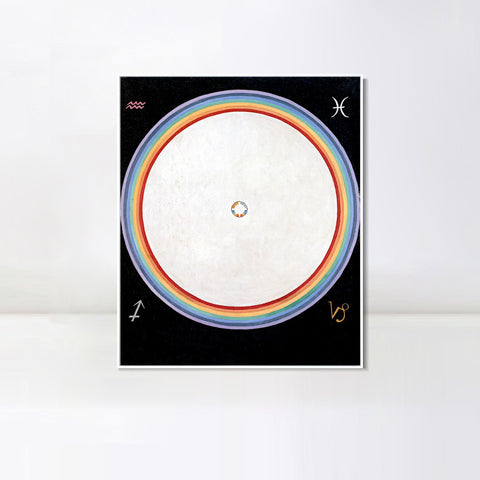 INVIN ART Framed Canvas Giclee Print Series#012 by Hilma Af Klint Wall Art Living Room Home Office Decorations