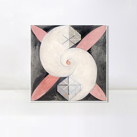 INVIN ART Framed Canvas Giclee Print Series#018 by Hilma Af Klint Wall Art Living Room Home Office Decorations