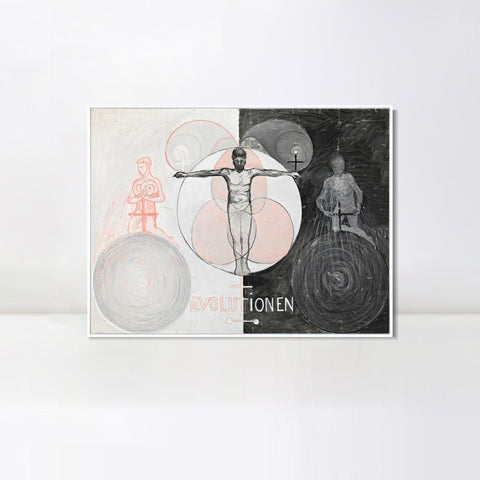 INVIN ART Framed Canvas Giclee Print Series#020 by Hilma Af Klint Wall Art Living Room Home Office Decorations
