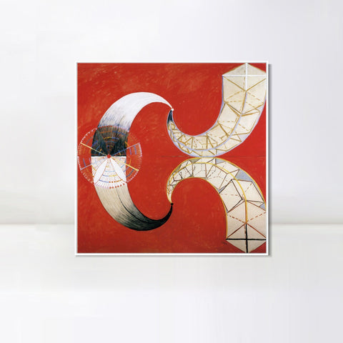 INVIN ART Framed Canvas Giclee Print Svanen Nr. 9, 1914 by Hilma Af Klint Wall Art Living Room Home Office Decorations