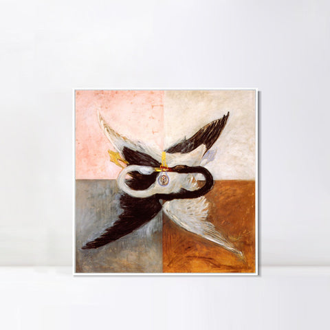 INVIN ART Framed Canvas Giclee Print Svanen 1914 Old Master by Hilma Af Klint Wall Art Living Room Home Office Decorations