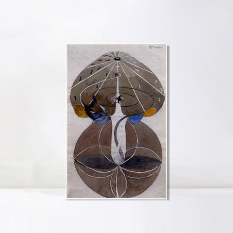 INVIN ART Framed Canvas No date Untitled 02 by Hilma Af Klint Wall Art Living Room Home Office Decorations