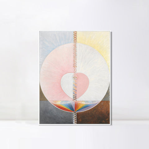 INVIN ART Framed Canvas Group IX/UW, No. 25, The Dove, No. 1, 1915 by Hilma Af Klint Wall Art Living Room Home Office Decorations