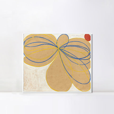 INVIN ART Framed Canvas the seven-pointed star no.1,1908 by Hilma Af Klint Wall Art Living Room Home Office Decorations