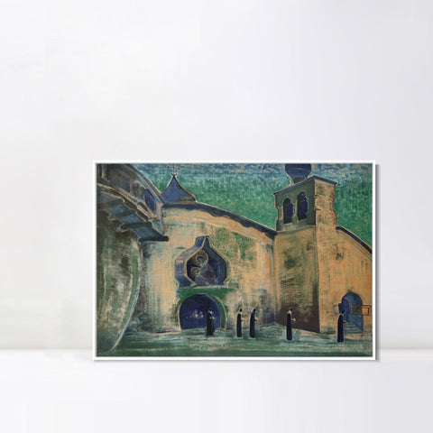 INVIN ART Framed Canvas Giclee Print We Bring the Light-1922 by Nicholas Roerich Wall Art Living Room Home Office Decorations