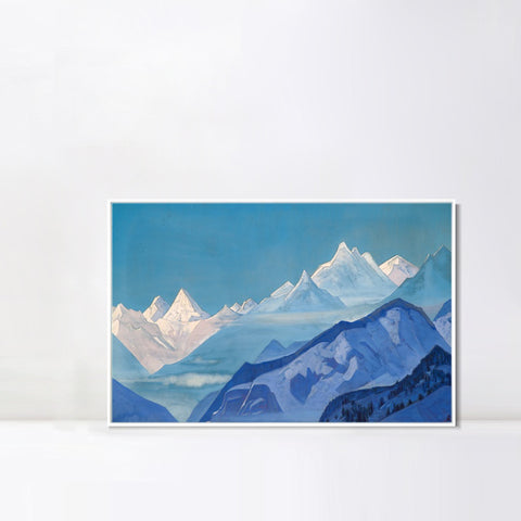 INVIN ART Framed Canvas Giclee Print Guru Guri Dhar, 1931 by Nicholas Roerich Wall Art Living Room Home Office Decorations
