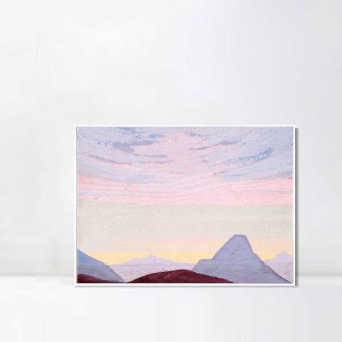 INVIN ART Framed Canvas Giclee Print Himalayas Study by Nicholas Roerich Wall Art Living Room Home Office Decorations