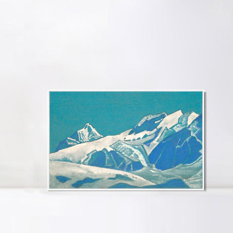 INVIN ART Framed Canvas Giclee Print Himalayas Study-1 by Nicholas Roerich Wall Art Living Room Home Office Decorations