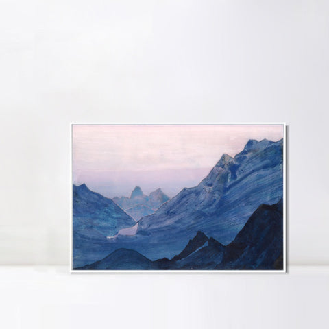 INVIN ART Framed Canvas Giclee Print Himalayas Study, 1934-1 by Nicholas Roerich Wall Art Living Room Home Office Decorations