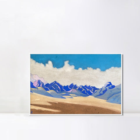 INVIN ART Framed Canvas Giclee Print Karakoram Way to Turkestan, 1936 by Nicholas Roerich Wall Art Living Room Home Office Decorations
