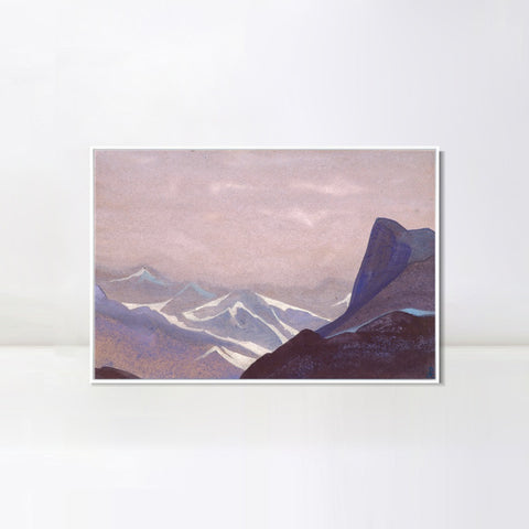 INVIN ART Framed Canvas Giclee Print Pass Suget, 1936 by Nicholas Roerich Wall Art Living Room Home Office Decorations