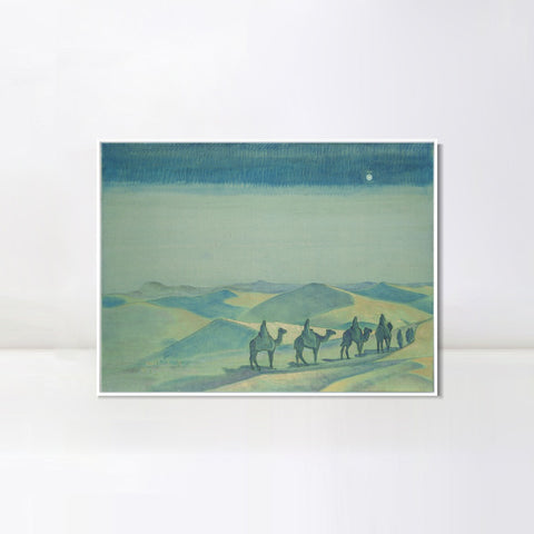 INVIN ART Framed Canvas Giclee Print Star of Mother of the World, 1924 by Nicholas Roerich Wall Art Living Room Home Office Decorations