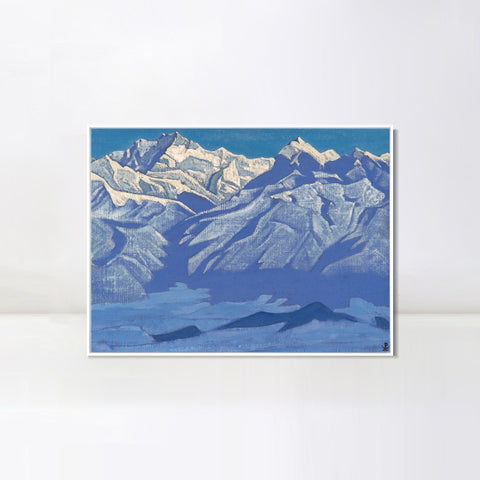 INVIN ART Framed Canvas Giclee Print All Ridge, 1924 by Nicholas Roerich Wall Art Living Room Home Office Decorations