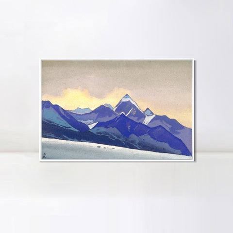 INVIN ART Framed Canvas Giclee Print Lahaul, 1947 by Nicholas Roerich Wall Art Living Room Home Office Decorations