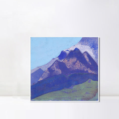 INVIN ART Framed Canvas Giclee Print Himalayas study-4 by Nicholas Roerich Wall Art Living Room Home Office Decorations