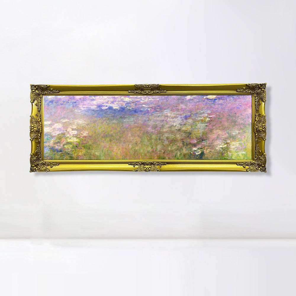INVIN ART Framed Canvas Artwork,Water lily#34 by Claude Monet, Giclee Print Painting Wall Art Decor for Restaurant,Hotel,Bar,