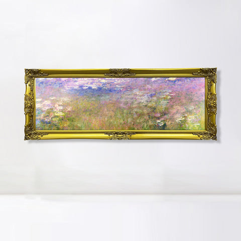 INVIN ART Framed Canvas Artwork,Water lily#34 by Claude Monet, Giclee Print Painting Wall Art Decor for Restaurant,Hotel,Bar,Living Room
