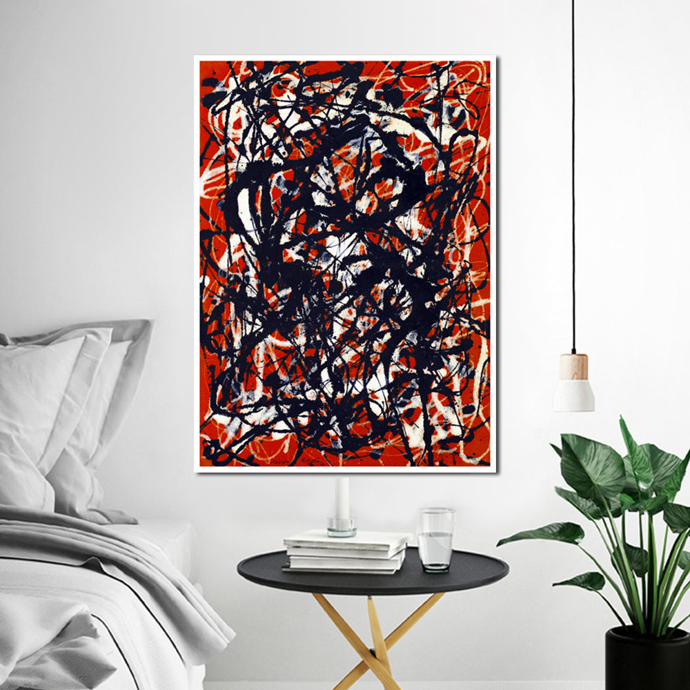 INVIN ART Framed Canvas Giclee Print Art Free Form by Jackson Pollock Abstract Wall Art