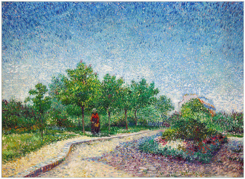 Framed Canvas Lane in Voyer D'Argenson Park at Asnieres by Vincent Van Gogh Wall Art