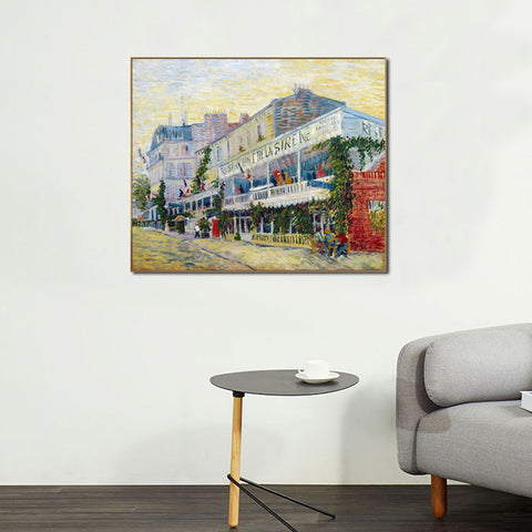Framed Canvas Restaurant de la Sirene at Asnieres; 1887 by Vincent Van Gogh Wall Art