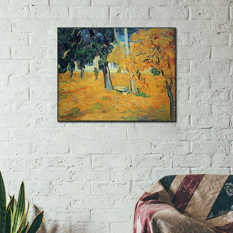 Framed Canvas The Garden Of Saint-Paul Hospital by Vincent Van Gogh Wall Art