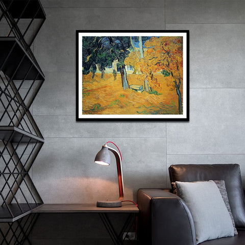 Framed Canvas The Garden Of Saint-Paul Hospital by Vincent Van Gogh Wall Art