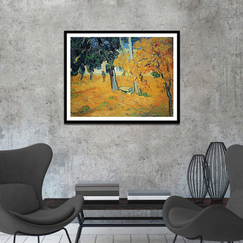 Framed Canvas The Garden Of Saint-Paul Hospital by Vincent Van Gogh Wall Art