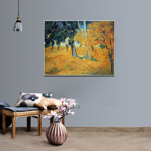 Framed Canvas The Garden Of Saint-Paul Hospital by Vincent Van Gogh Wall Art