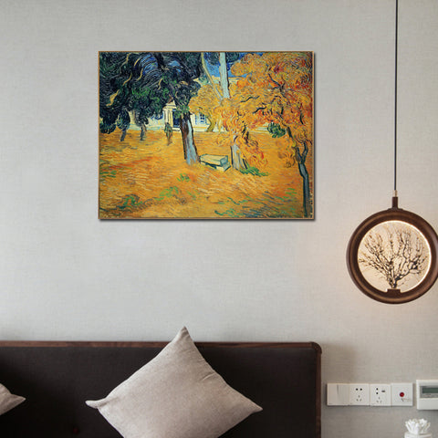 Framed Canvas The Garden Of Saint-Paul Hospital by Vincent Van Gogh Wall Art