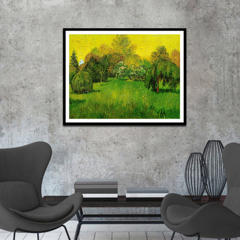 Framed Canvas The Poet'S Garden by Vincent Van Gogh Wall Art