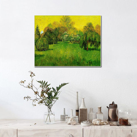 Framed Canvas The Poet'S Garden by Vincent Van Gogh Wall Art