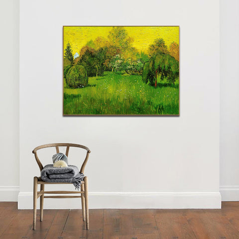 Framed Canvas The Poet'S Garden by Vincent Van Gogh Wall Art