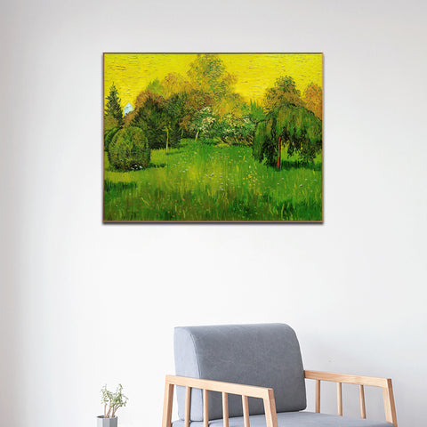 Framed Canvas The Poet'S Garden by Vincent Van Gogh Wall Art