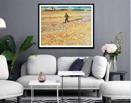 Framed Canvas The Sower by Vincent Van Gogh Wall Art