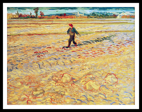 Framed Canvas The Sower by Vincent Van Gogh Wall Art