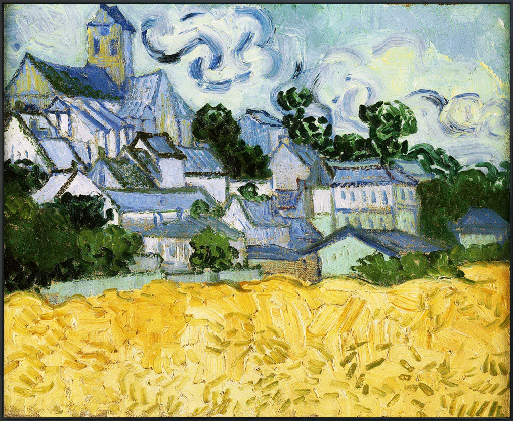 Framed Canvas The Church at Auvers by Vincent Van Gogh Wall Art