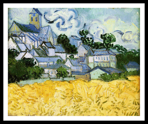 Framed Canvas The Church at Auvers by Vincent Van Gogh Wall Art