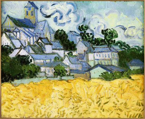 Framed Canvas The Church at Auvers by Vincent Van Gogh Wall Art