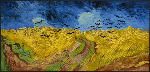Framed Canvas Wheat Field with Crows by Vincent Van Gogh Wall Art