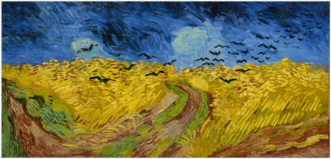 Framed Canvas Wheat Field with Crows by Vincent Van Gogh Wall Art