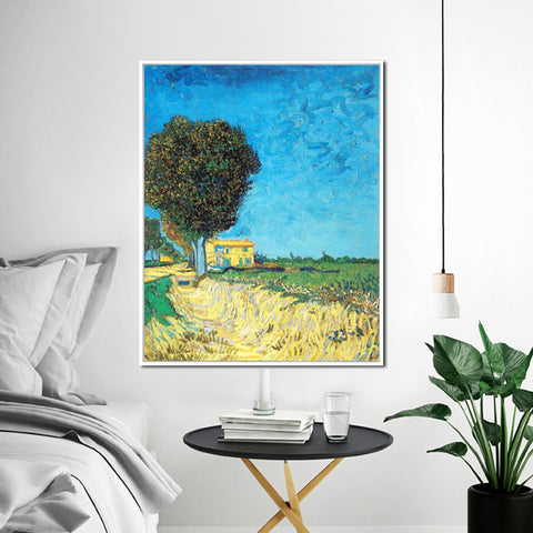 Framed Canvas Lane near Arles 1888 by Vincent Van Gogh Wall Art