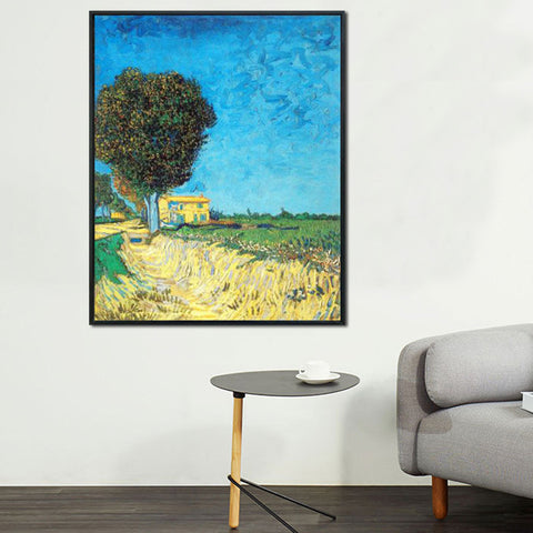 Framed Canvas Lane near Arles 1888 by Vincent Van Gogh Wall Art