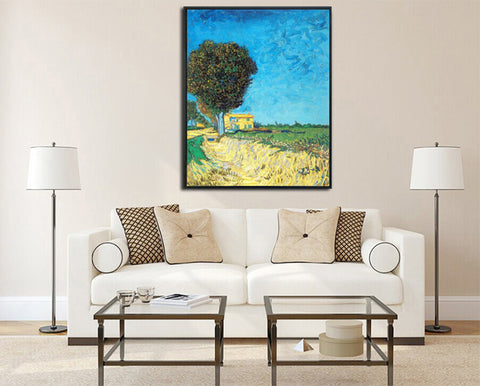 Framed Canvas Lane near Arles 1888 by Vincent Van Gogh Wall Art