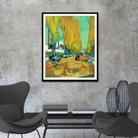 Framed Canvas Arisikon by Vincent Van Gogh Wall Art